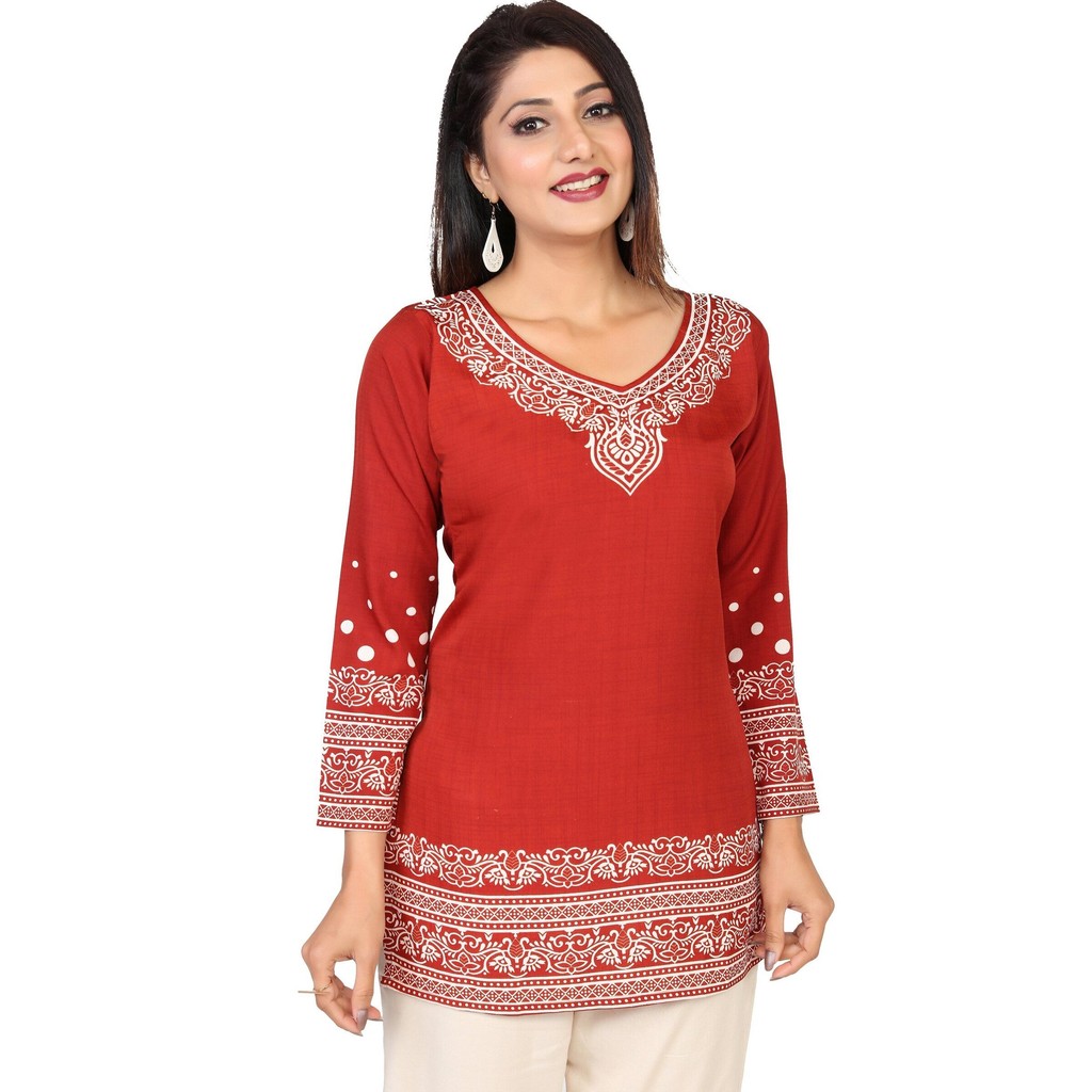 Crepe Short Kurti เสื้อเบลาส์แขนยาว