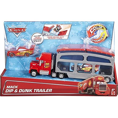 Disney Cars Mini Cars Color Changers / Mack Dip and Dunk Trailer Mack Color Changer (Changes color w