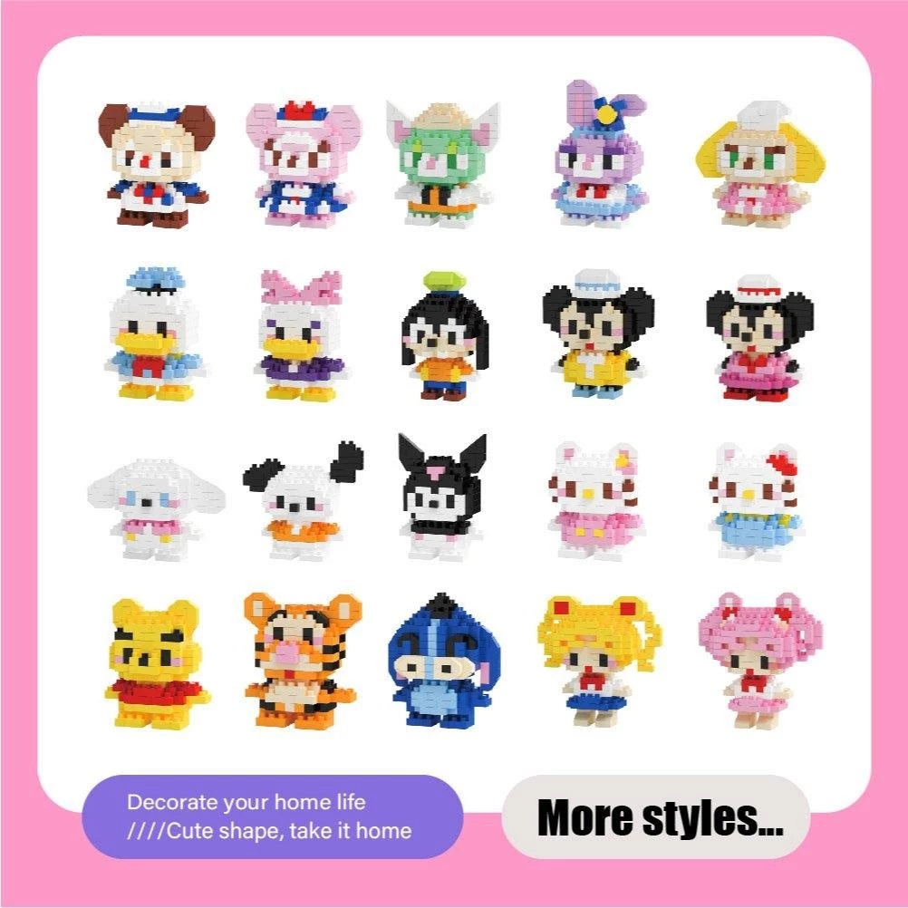 ของเล่นตัวต่อ บล็อกอาคาร 3D สัตว์น่ารักตัวการ์ตูนของเล่นสำหรับเด็ก thumbnail 3