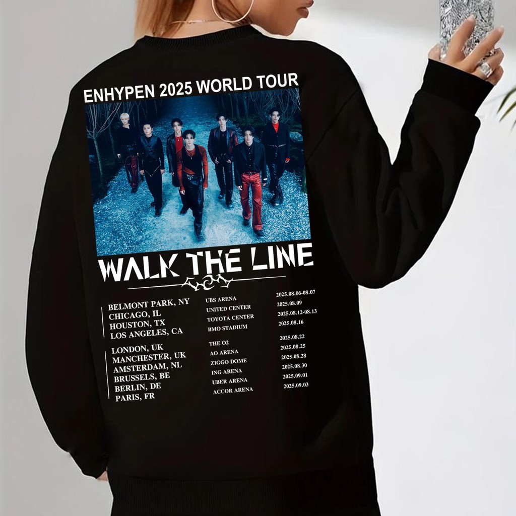 เสื้อสเวตเตอร์ Enhypen Walk The Line World Tour 2025 สำหรับผู้หญิง เสื้อสเวตเตอร์ Enhypen Desire: Un
