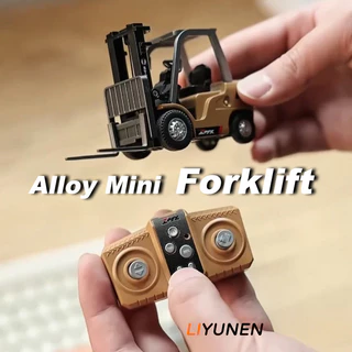 1:64 Mini RC Alloy รถยกรีโมทคอนโทรลวิศวกรรมยานพาหนะโต๊ะขนาดเล็ก 1/64 ของเล่นคอลเลกชันของขวัญสําหรับชาย