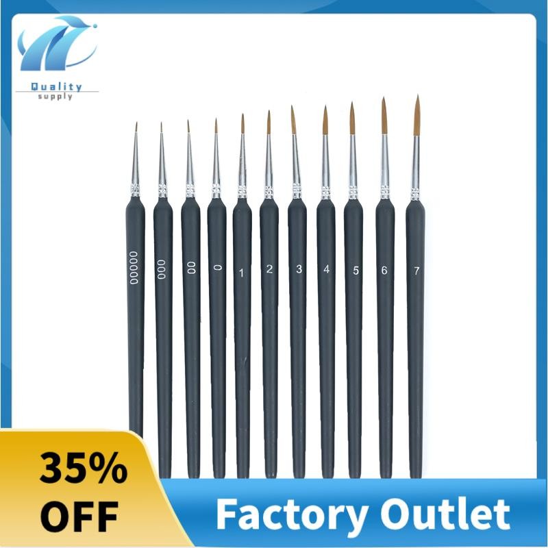 Detail Brush Set for Fine Detailing & Painting สีน้ํา ออยล์- ของจิ๋ว รุ่น 11 ชิ้น