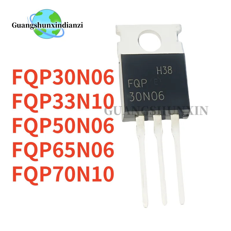 1-5PCS FQP50N06 50N06 FQP30N06 30N06 FQP33N10 33N10 FQP65N06 65N06 FQP70N10 70N10 TO-220 field-effec