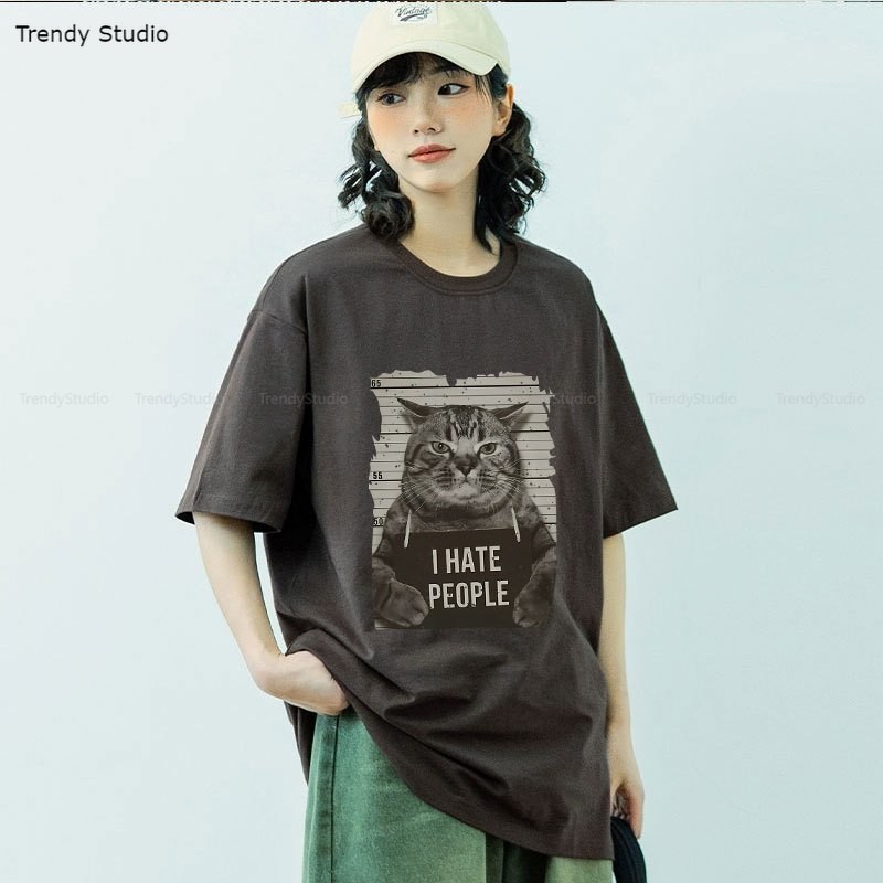 เสื้อยืดฟอกวินเทจผู้หญิงและผู้ชาย ผ้าคอตตอน 100% oversize เสื้อผ้าแฟชั่นสกรีนลายเท่ เสื้อโอเวอร์ไซส์สไตล์เกาหลี ฮิปฮอป ราคา ถูกที่สุด ดีลบีเคเค แกลเลอรีภาพที่ 6