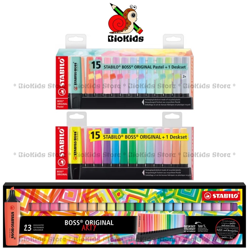 Stabilo Boss Highlighter Desk 15/23 Colors Set I ชุดไฮไลท์เซตตั้งโต๊ะแบบ 15 สี / 23 สี