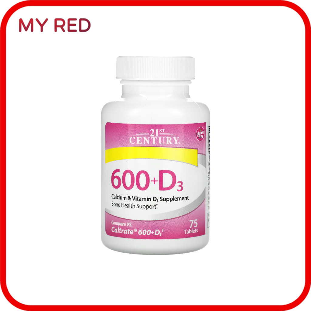 21st Century, 600+D3, Calcium & Vitamin D3 Supplement