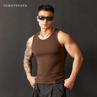 เสื้อกั๊กผู้ชายทรงอเมริกัน สไตล์เรียบง่าย สำหรับฟิตเนสและกีฬ…