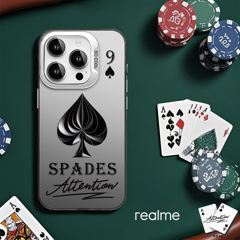 การ์ดเกมล่าสุดกรณี chelsea ความงามอะนิเมะล่าสุดผู้ชาย softcase ปลอก9Realme Nine spades เคสโทรศัพท์ R