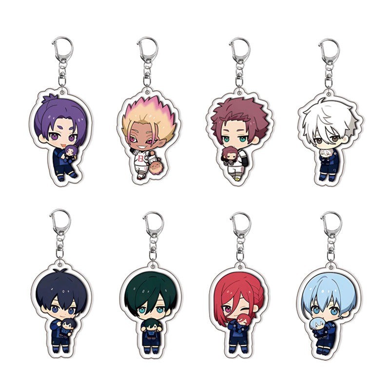 อะนิเมะ Blue Lock Isagi Yoichi Bachira Chigiri อะคริลิคจี้ Key Chain พวงกุญแจอุปกรณ์เสริมการ์ตูนคอลเลกชันของขวัญ