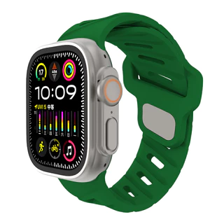 สายนาฬิกาซิลิโคนอ่อนนุ่มสำหรับ iWatch Series11 10 9 8 7 6 5 4 3 SE 2 1 Ultra 49mm46mm44mm42mm45mm มีหลายสีให้เลือก