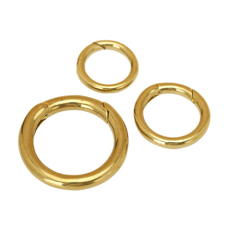 แหวนทองแดงบริสุทธิ์ที่สามารถเคลื่อนย้ายเปิดแหวนสปริงทองเหลืองรอบหัวเข็มขัดฤดูใบไม้ผลิทําเองหนังกระเป๋าเดินทางอุปกรณ์ฮาร์ดแวร์พวงกุญแจ - รูปที่ 4
