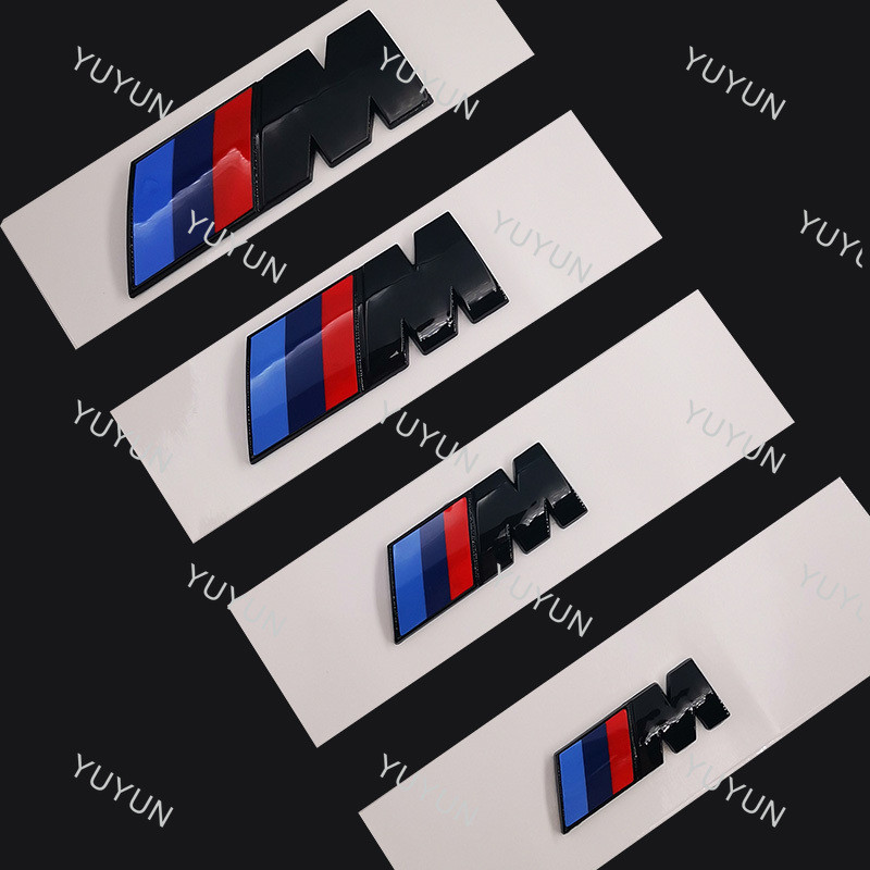 YY สติกเกอร์รถ BMW M โลโก้ Power Sport E90 M3 M5 M7 Auto ด้านหน้า Grille Emblem อุปกรณ์เสริม ABS Ori