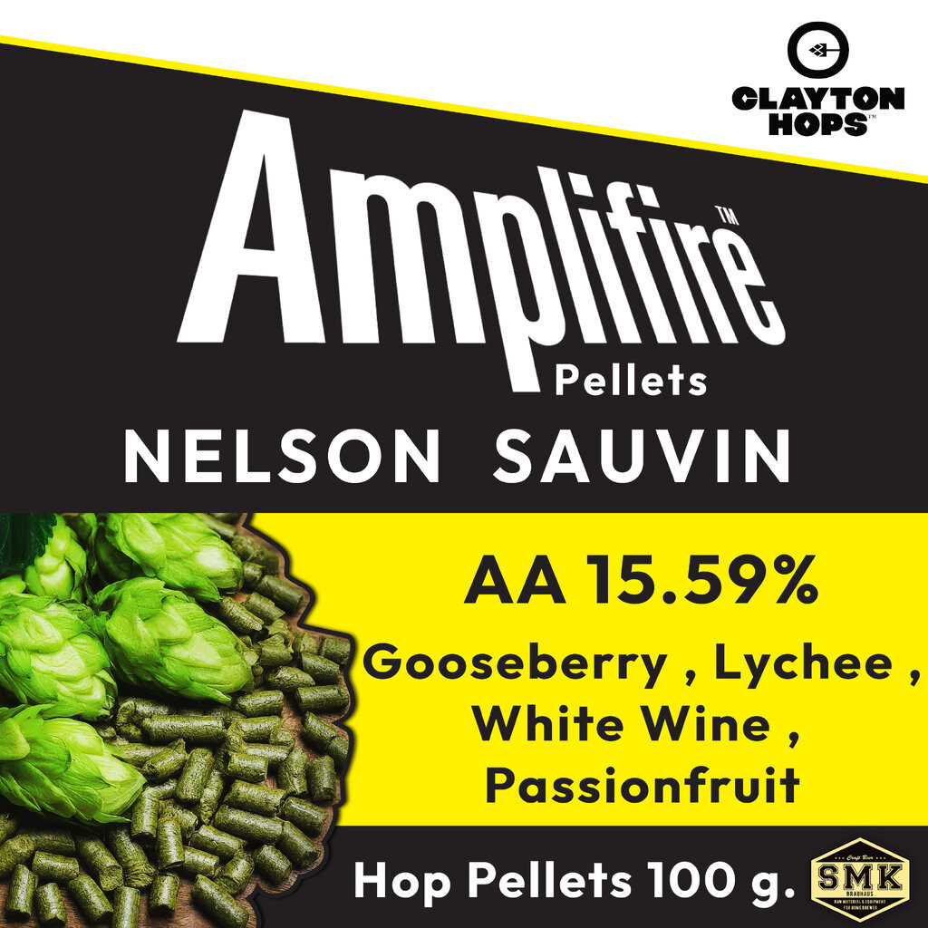 Clayton Hops : Amplifire Pellets : NELSON SAUVIN™ : 2 oz. คราฟท์เบียร์ โฮมบรูว์ โรงเบียร์