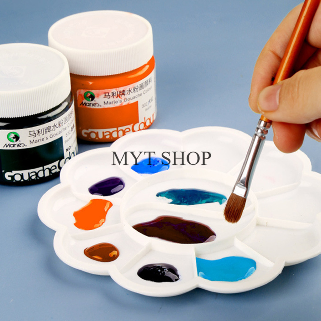 ถาดสีน้ํามัน พลาสติก จานสีน้ำ 3 แบบ 10 18 26 ช่อง อุปกรณ์การเรียน ใช้กับสีได้ทุกชนิด