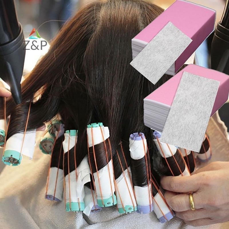 Z&P S/L 130 แผ่นบาง Perm กระดาษทนความร้อน Blanching เครื่องมือจัดแต่งทรงผม Salon Disposable Perm กระดาษผม Hairdressing COD