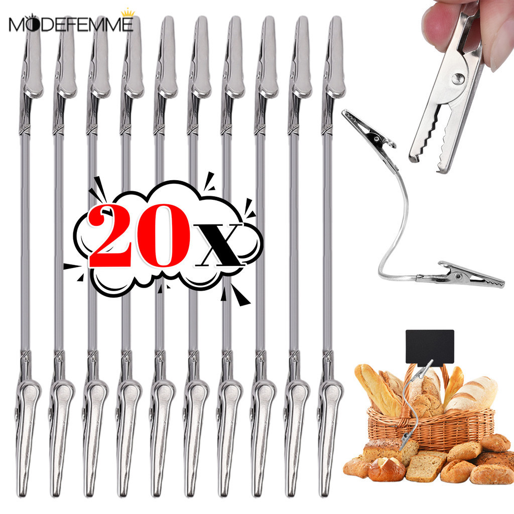 [H&L]5/10/20PCS คลิปจระเข้สําหรับงานหนักพร้อมฐานกันลื่น - 360° แคลมป์โลหะหัวคู่แบบหมุนได้สําหรับแสดงภาพ/การ์ดโม/ม้วนยุง, ท่อยืดหยุ่น 18 ซม