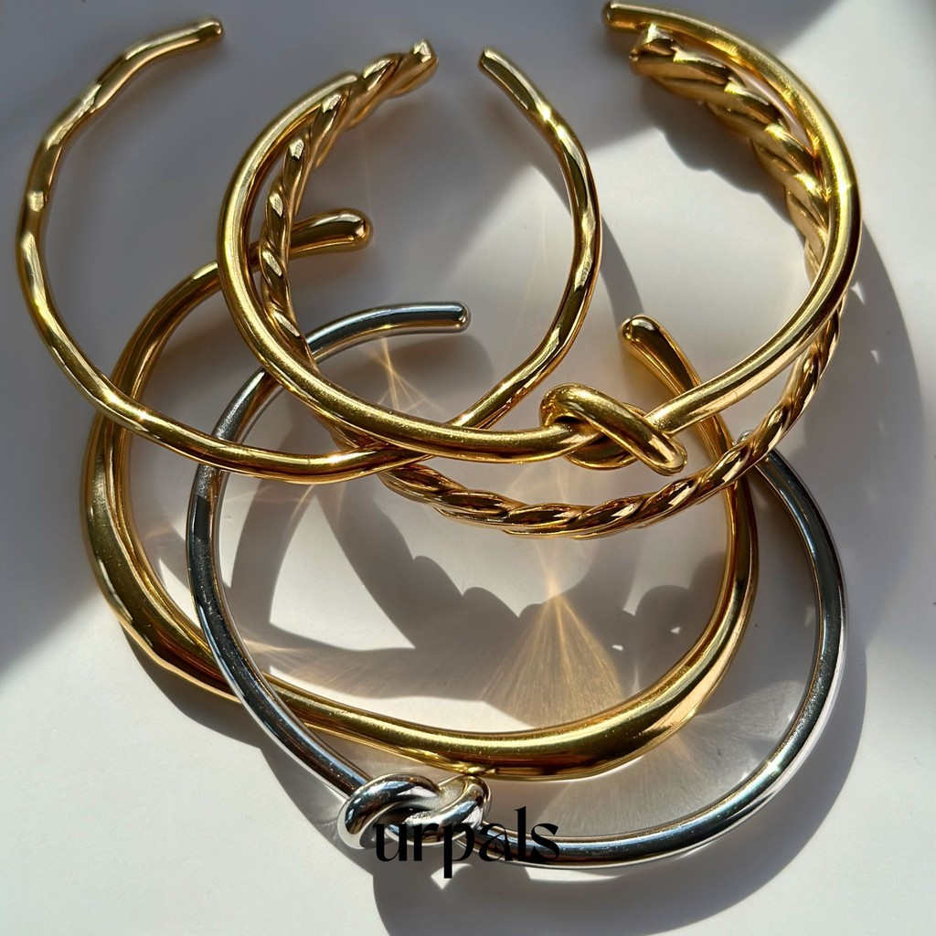 URPALS กำไลข้อมือ Stainless ชุบ 18K กำไลดีไซน์มินิมอล ไม่ลอก ไม่ดำ ใช้งานได้นาน