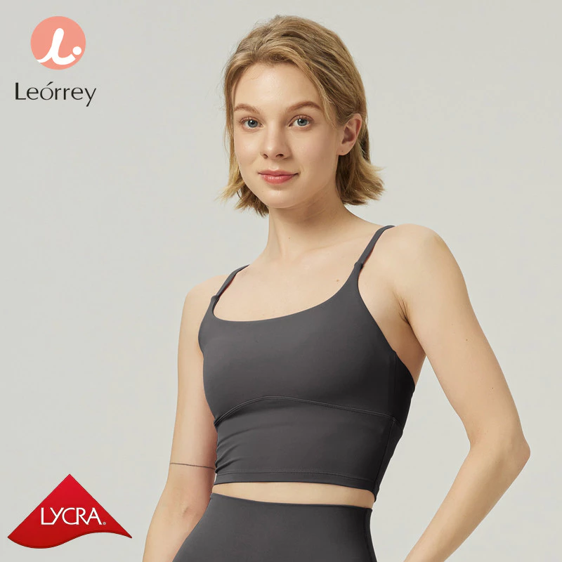 Leorrey เสื้อกล้ามโยคะวิ่ง ทรงสปอร์ตไขว้หลัง มีแผ่นรอง thumbnail 9