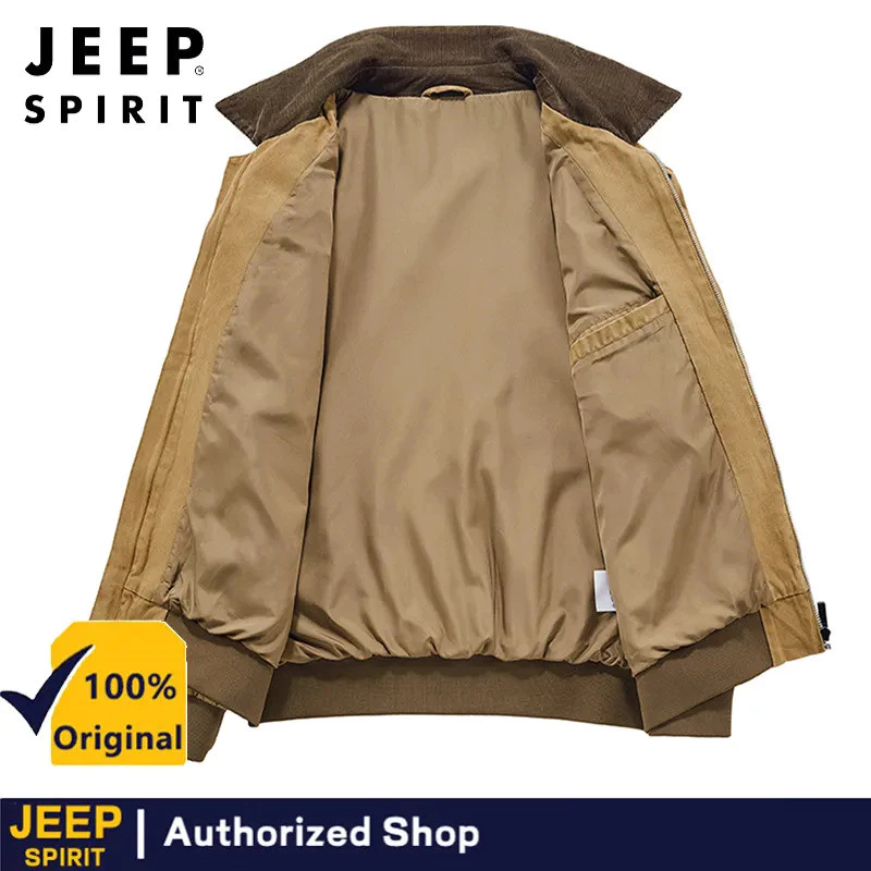 JEEP SPIRIT เสื้อแจ็คเก็ตเดินป่า ทรงหลวม สำหรับผู้ชาย thumbnail 4