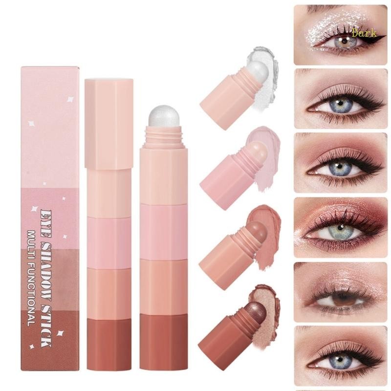 Dark 4 In 1 Highlighters Stick Eyeshadow Pencil Blusher Crayon Eyeshadow Stick Beauty