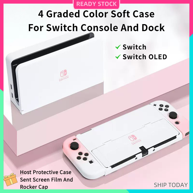 Nintendo SWITCH gradient Hard Shell เคสป้องกัน, ขาตั้ง OLED สามารถเปิดได้, SwitchV1V2 และสวิตช์ oledcontroller, คอนโซล, เคสป้องกันฐานสำหรับอุปกรณ์เสริม Nintendo SWITCH