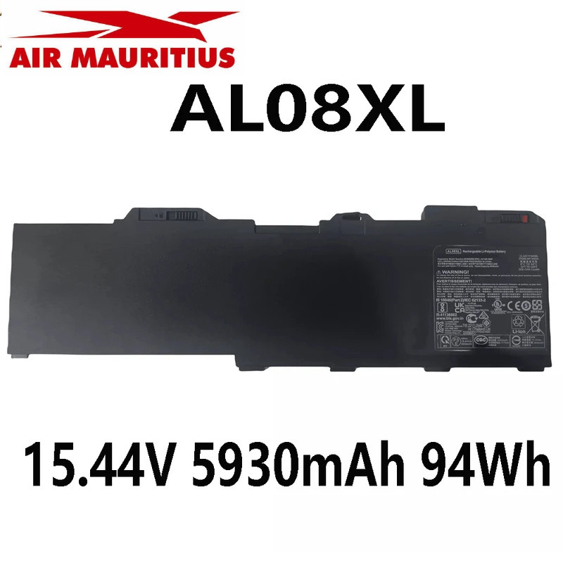 แบตเตอรี่แล็ปท็อป AL08XL 15.44V 94Wh 5930mAh สำหรับ HP ZBook Fury 15 Fury 17 G7 G8 AL08094XL HSTNN-I