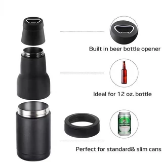 【KC】330ML กระบอกเก็บความเย็น กระบอกสุญยากาศ 3IN1ที่เก็บความเย็นกระป๋อง bottle cooler Bottle