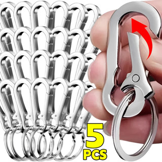 พวงกุญแจหัวเข็มขัดมะระตะขอปีนเขา-สแตนเลสที่แข็งแกร่ง คาราไบเ…