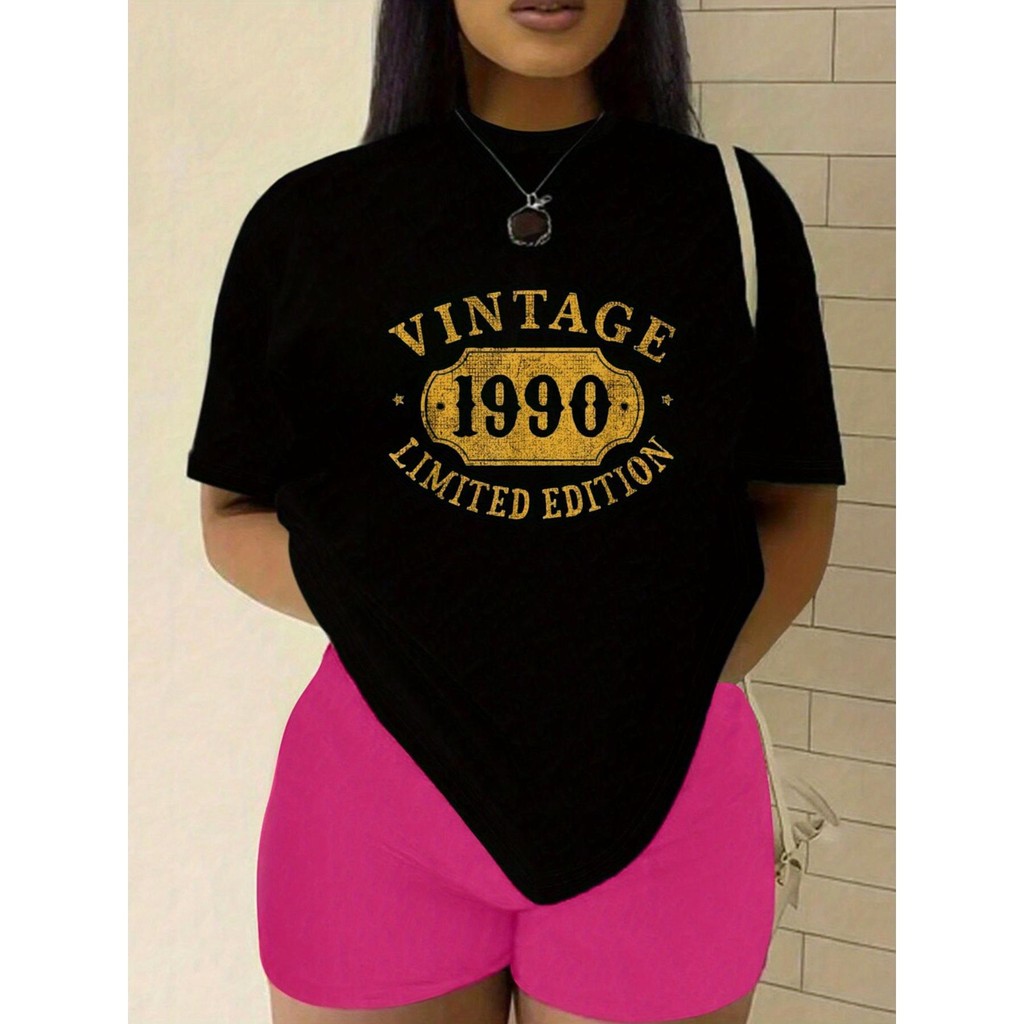 35 Years Anniversary 35th Best Limited 1990 เสื้อยืด เสื้อยืดแขนสั้นสําหรับผู้หญิง