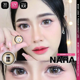 🔥 คอนแทคเลนส์💕ขนาดบิ๊กอาย💕 Nara (Wink) สี : brown / gray
