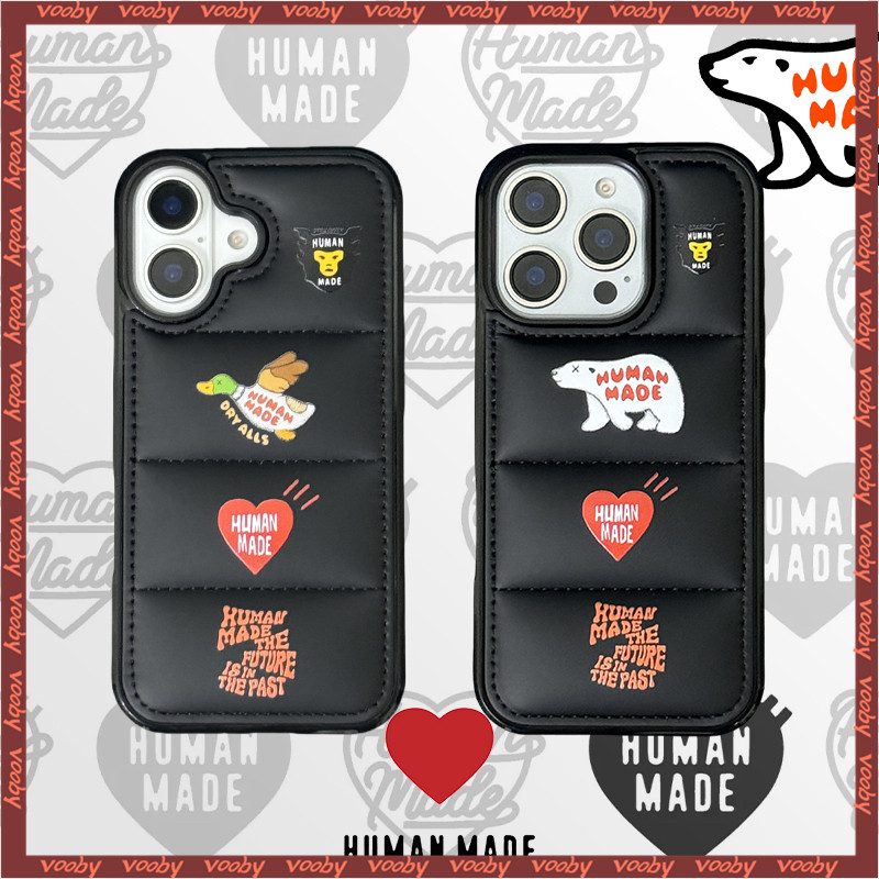 KAWS HUMAM MADEเป็ดPolar Bearป้ายลงเสื้อแจ็คเก็ตHard Shellเคสโทรศัพท์เหมาะสําหรับIPhone17 16 16P 16PM 16Plus 16E 15 15P 15PM 14 14 14P 13 13P 13PM 12PM 11 11P XR MAX 7P