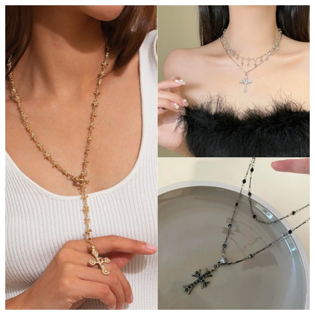 YX Sweet Cool Cross Y2K จี้คอกำไลข้อมือของขวัญแฟชั่นอุปกรณ์เสริมปาร์ตี้ชายหาด