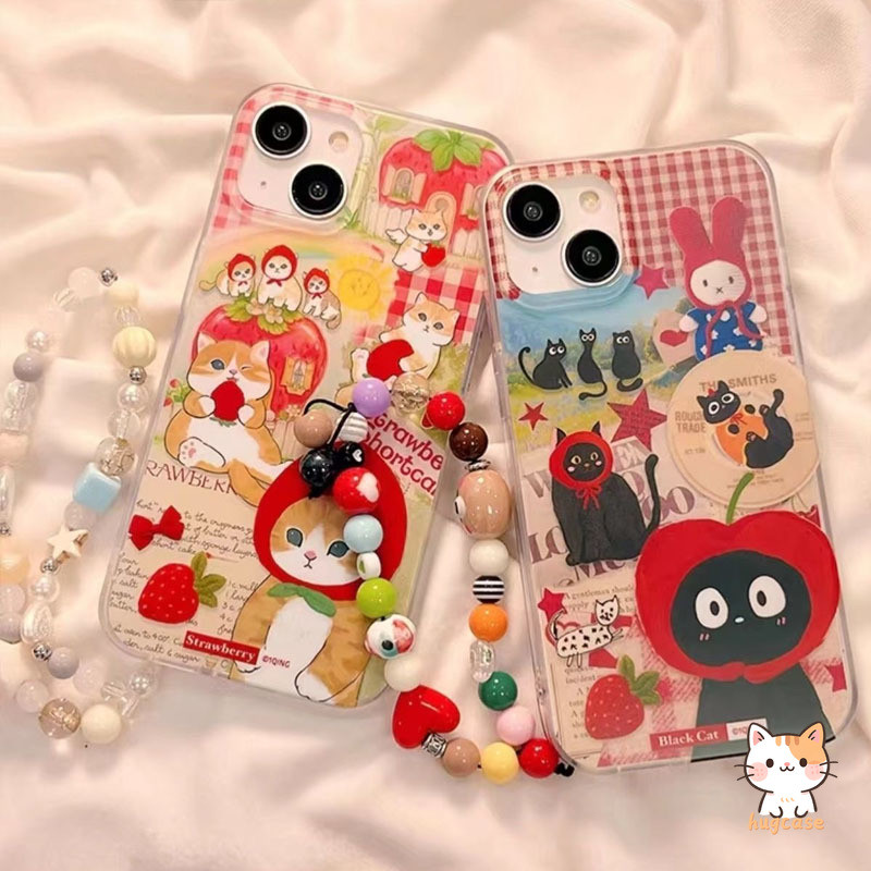 ลูกแมวน่ารักมิฟฟี่กระต่ายสตรอเบอร์รี่ เคส IPhone 15 13 12 16 11 14 Pro Max 7 8 16 14 15 Plus XS Max 7Plus XR X SE 2020 ราคา ถูกที่สุด ดีลบีเคเค รูปภาพหลัก