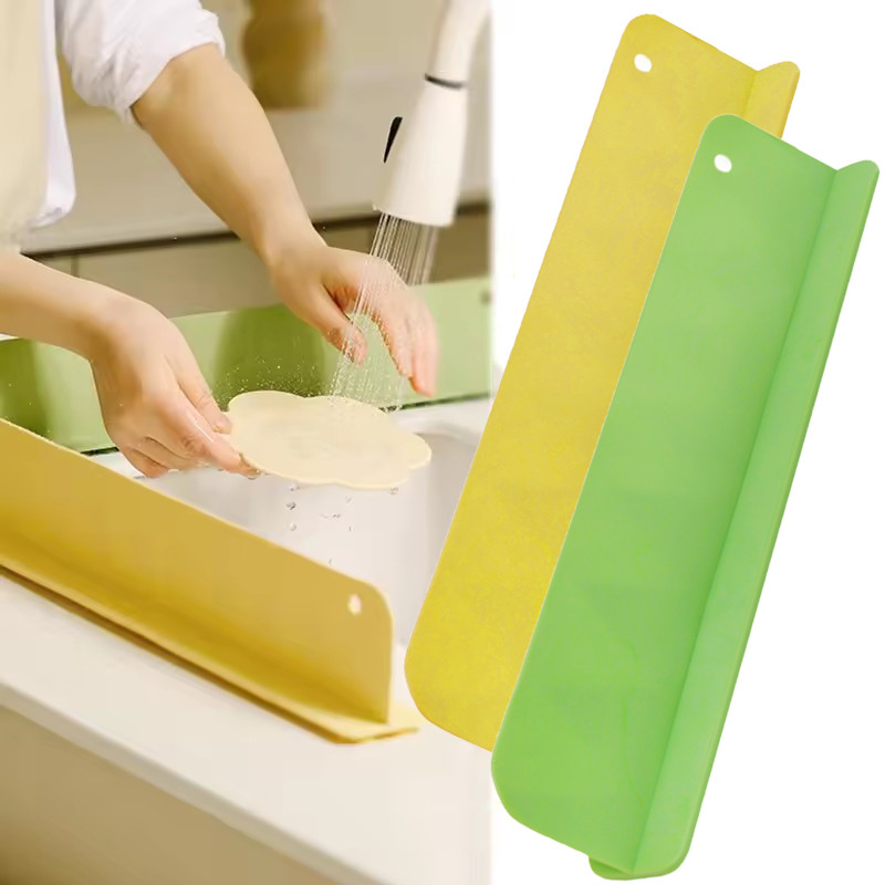 แผ่นกั้นอ่างล้างจานอเนกประสงค์ – ฉากกั้นซิลิโคนกันน้ํามันพร้อมการออกแบบถ้วยดูดกันลื่นสําหรับใช้ในห้องครัวและห้องน้ํา