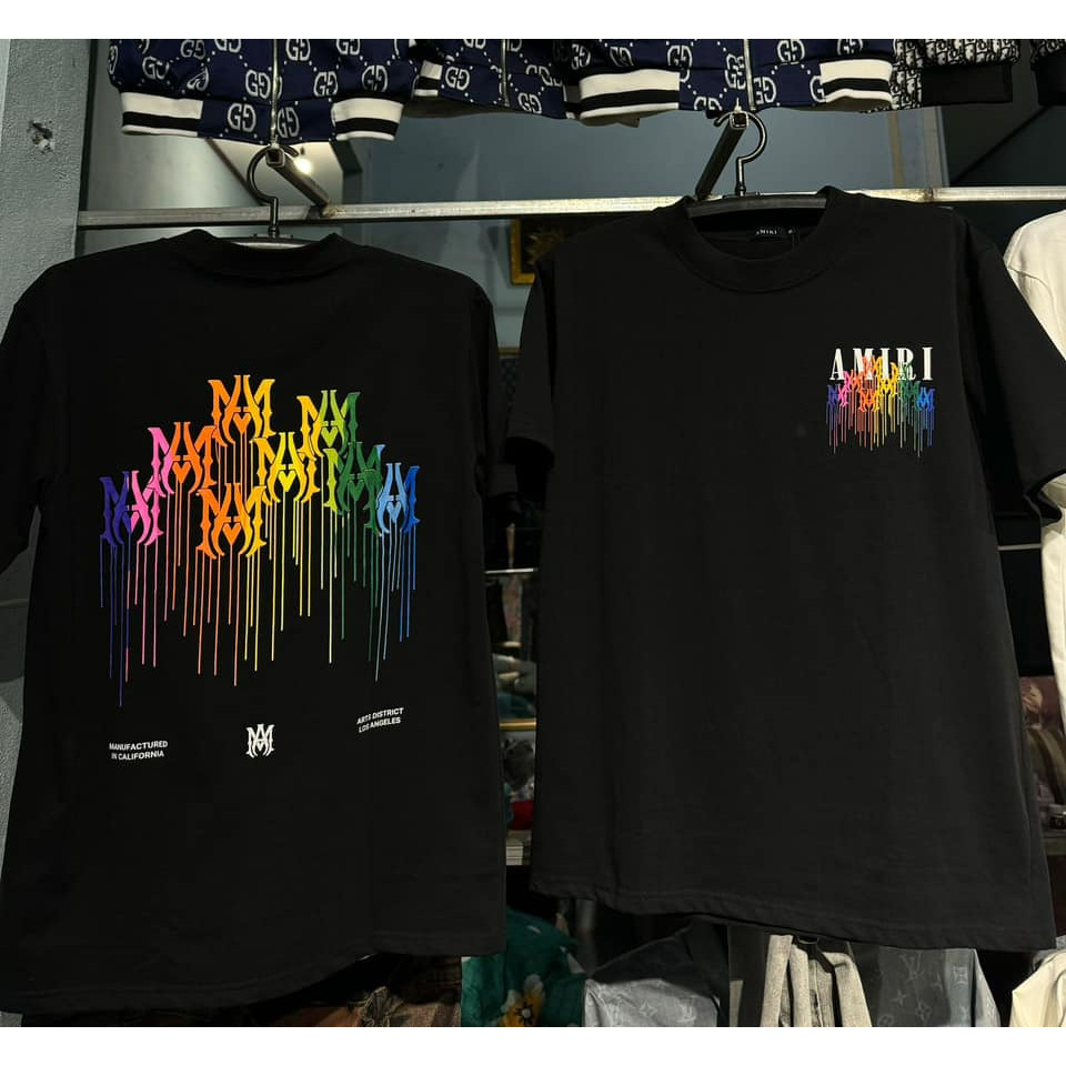 เสื้อยืด AMIRI - TALLA 👕ผ้าฝ้ายแท้ระบายอากาศได้ดี S-5XL