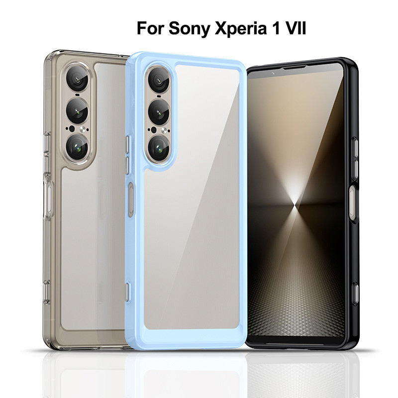 ปลอกสีโปร่งใสสําหรับ Sony Xperia 1 VII / VI / 1 V / 10 VI / 10 V / 5 V / 1vii / 1vi / 1v / 5v / 10vi