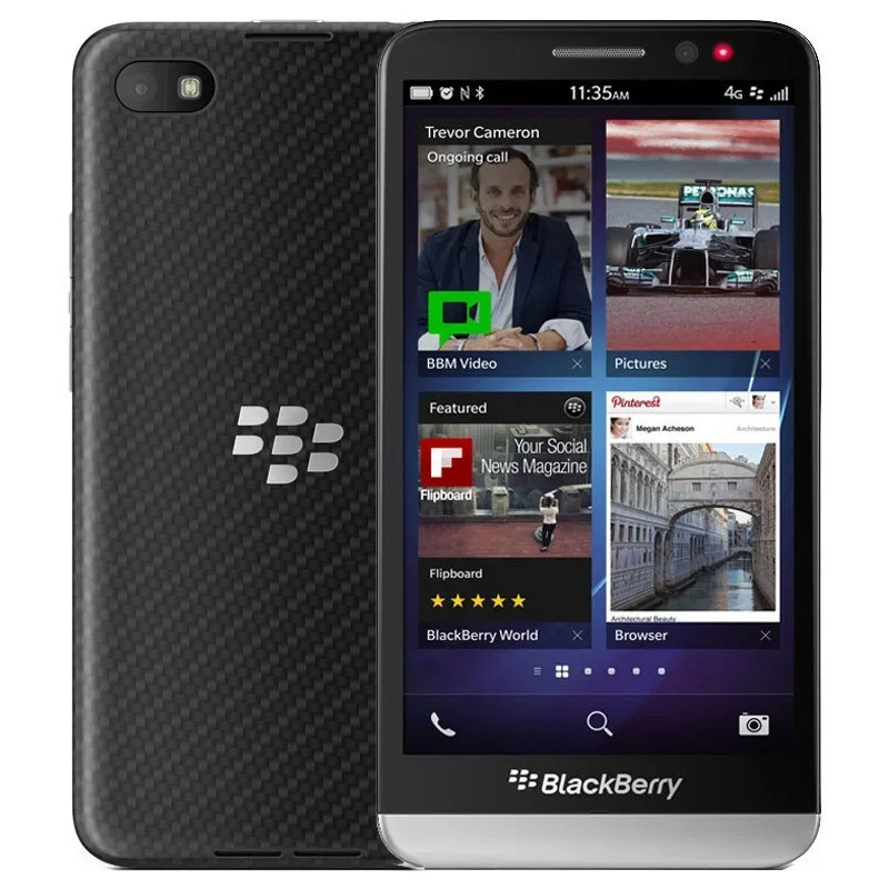 BlackBerry Z30 4G โทรศัพท์มือถือ 5.0 "2GB RAM 16GB ROM 8MP+2MP 720p@30fps วิดีโอ WiFi Dual Core Blac