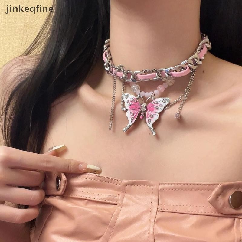KTH แฟชั่น sel สร้อยคอ Sweet Cool Spice Girl อารมณ์ Exaggration Light Luxury Design หนัง Clavicle Chain ของขวัญร้อน