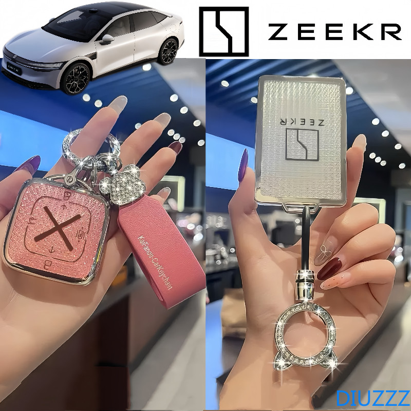 สําหรับ ZEEKR 001 009 X รถ NFC การ์ดกรณีรีโมทคอนโทรลฝาครอบ Shell ZEEKR 001 X 2021 2022 2023 สําหรับ ZEZKR 001 009 พวงกุญแจผู้ถือแหวน Fob อุปกรณ์ตกแต่งภายใน