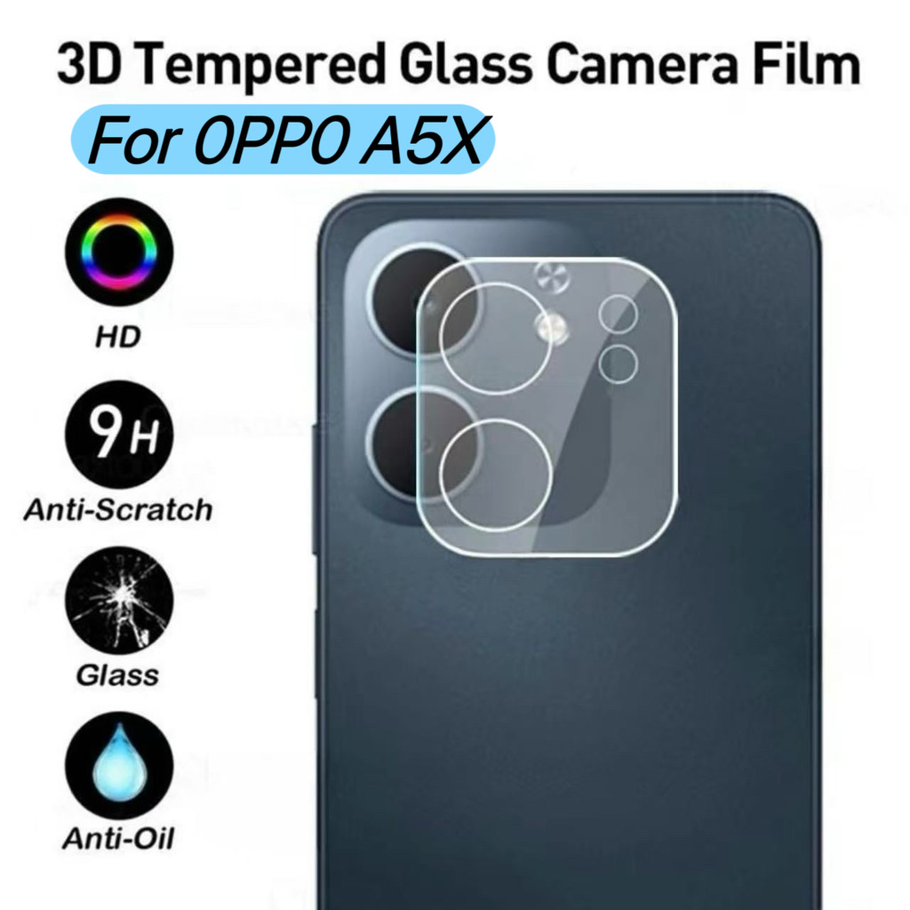 ฟิล์มกระจกเลนส์กล้อง สำหรับ For OPPO A5X ฟิล์มกันรอยกล้องด้านหลังแบบใส ฟิล์มกระจกนิรภัยป้องกันเลนส์ก