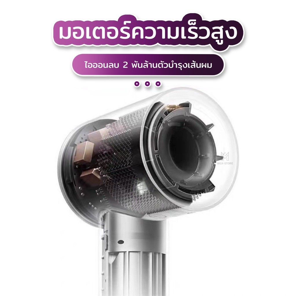 MGX-store MHL-01 ไดร์เป่าผมอัจฉริยะ หมุนเร็ว เป่าผมไอออนปรับลมเย็นลมร้อนได้
