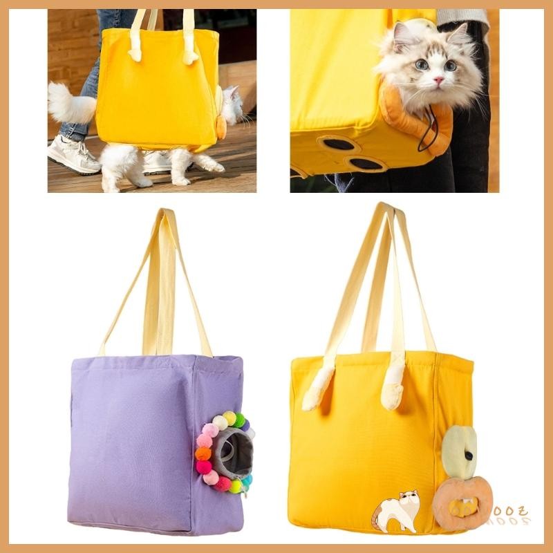 WOOW Cat Legs Out Carrier Travel Puppies Cat Carrier Walking Outsed Travel Bag