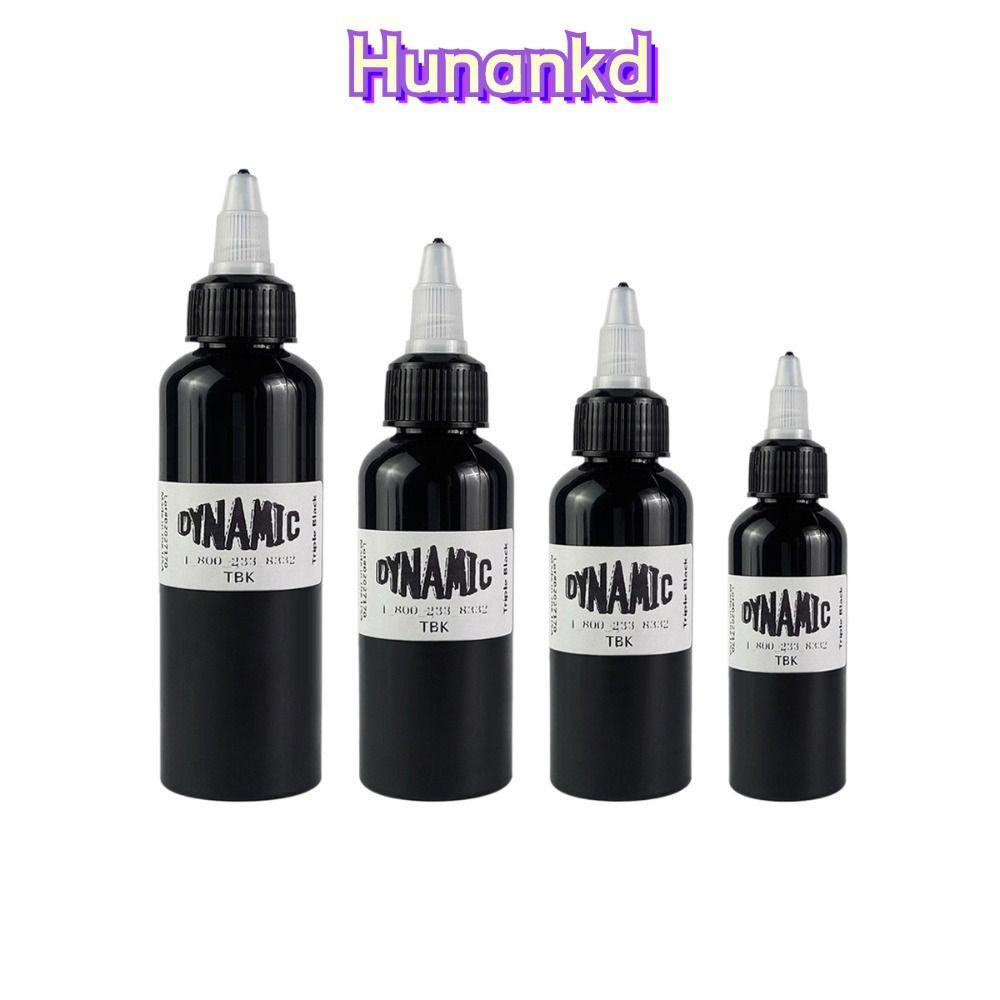 HUAN หมึกสักสีดําสำหรับฝึกสักระหว่างศิลปะร่างกาย ขนาด 40/60/80/90ML Tattoo Pigment Supplies