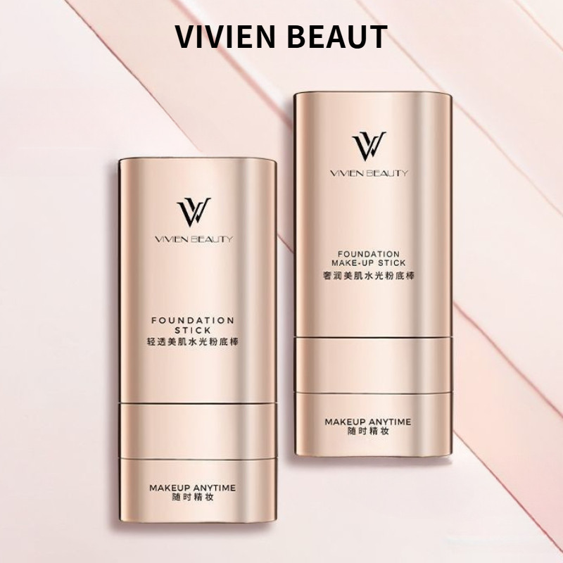 VIVIEN BEAUTY รองพื้น สองหัว ลิควิด ควบคุมความมัน คอนซีลเลอร์ เมคอัพ กันน้ำ รองพื้น ครีม