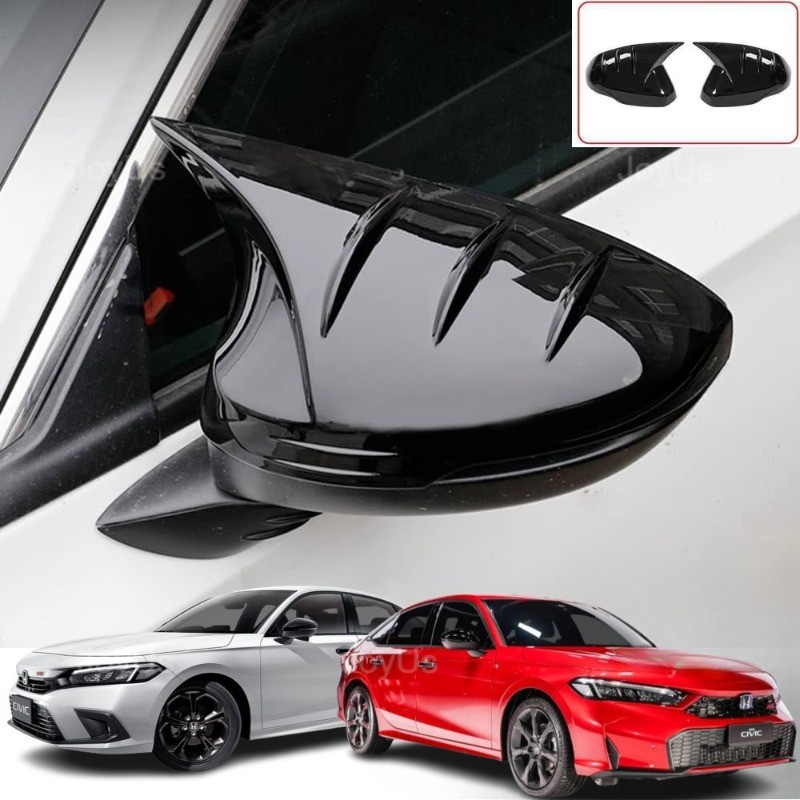 Honda Civic FE 11th Generation Side Review Mirror Cover Mugen Style Carbon Fiber Pattern Protector