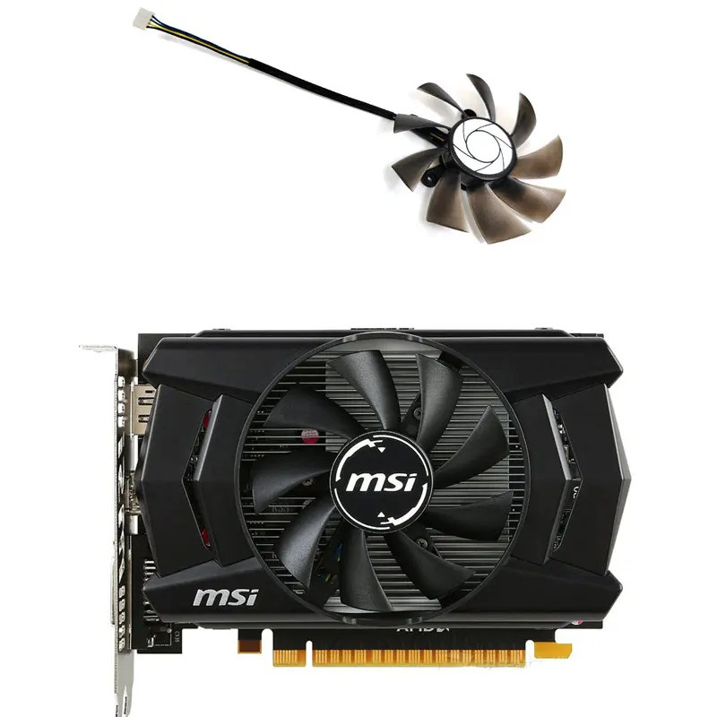 DIYMSI R7 360 2GD5 OC GPU พัดลม 85 มม.4PIN HA9515H12SF-Z,สําหรับ MSI R7 360GTX 950GTX 1060 ITX กราฟิ