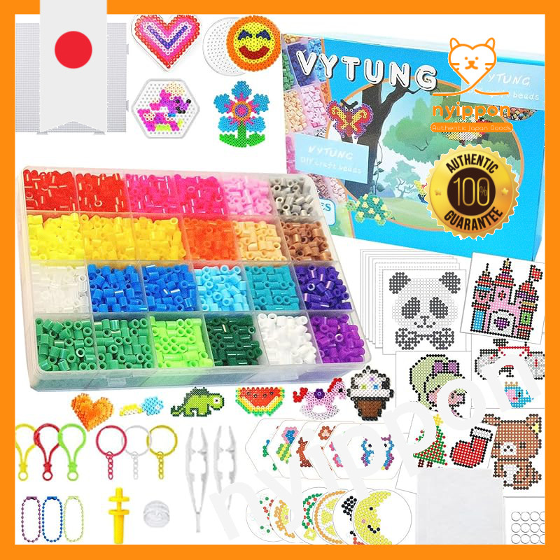 Vytung 6500 pieces Youyuu beads ironing beads with 202 patterns, pegboard, fuse beads, pellets, Hama