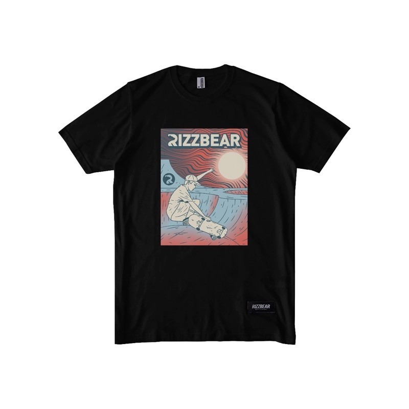 RIZZBEAR Skate Everyday T-Shirt สีดํา