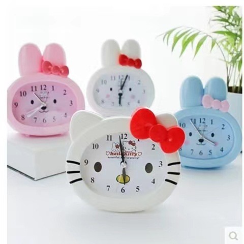【Ready Stock】 Cartoon Alarm Clock Cute Fashion Internet Celebrity Clock Children Student Bedroom Bed