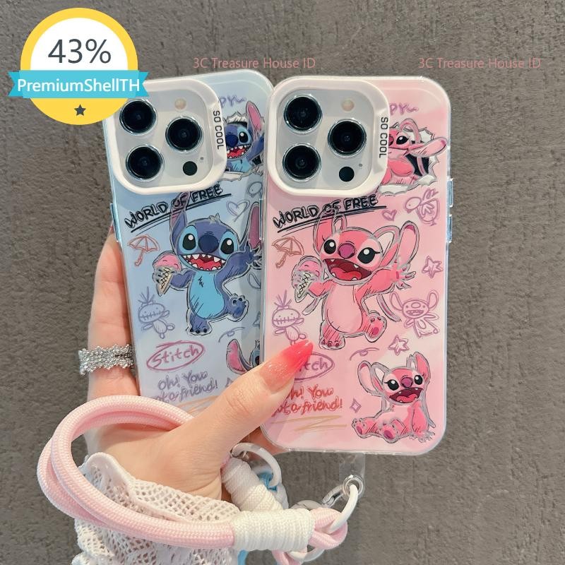 COD-ในไทย🔥【Stitch phone case】รองรับทุกรุ่น iPhone 16/15/14/13/12/11/XS Max/XR/XS/X/7 Plus RLTH2117CYK&2118+B เคสไอโฟน
